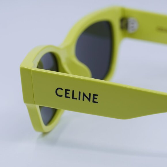 ?️ New Celine CL40197U 93A Sunglasses - Lime Frame, Smoke Lenses main image 7